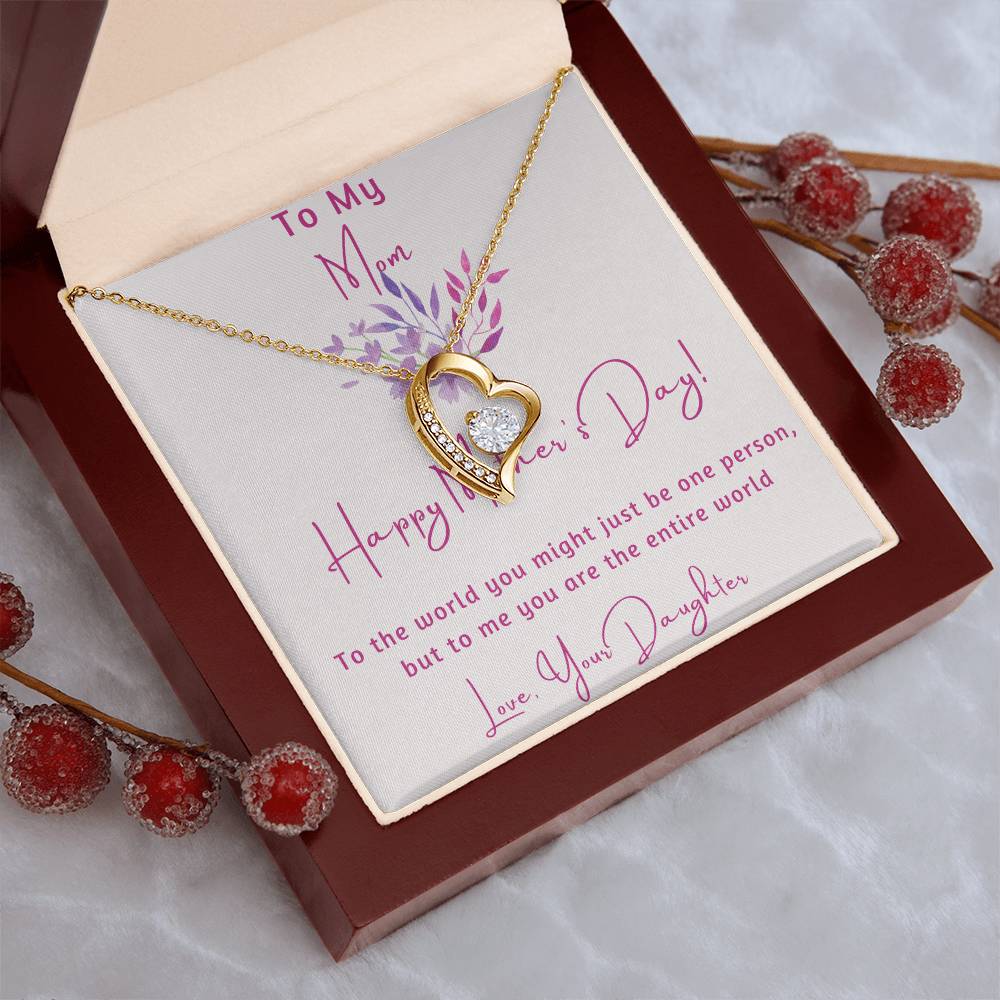 Mother's Day Customize Necklace With Custom Message Forever Love Necklace