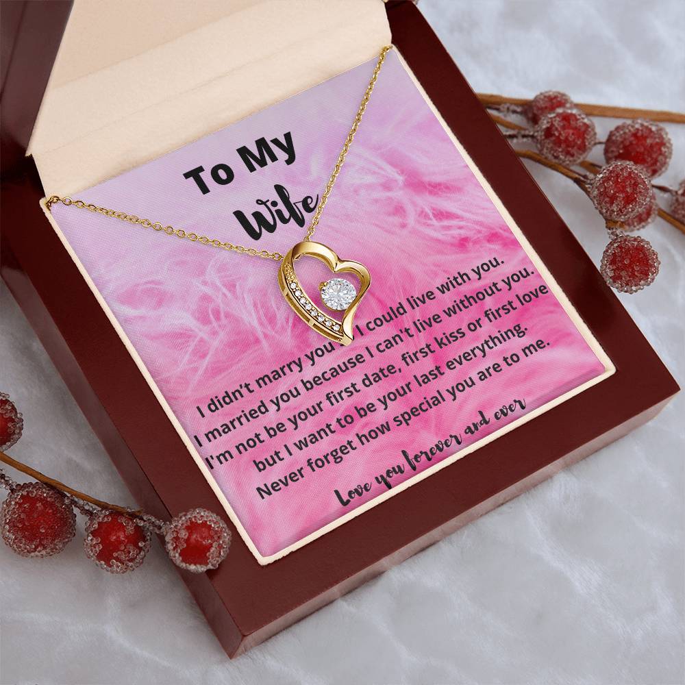 To My Wife Necklace Gift For Wife Love Necklace Romantic Gift Present For Wife Best Wife Wife Necklace Anniversary Gift For Wife Forever Love Necklace