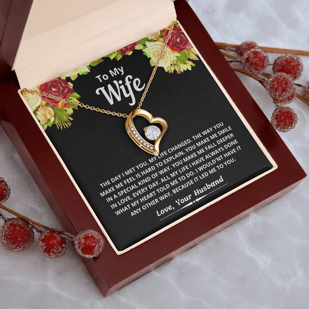 To My Wife Day I Met You Necklace Forever Love Necklace