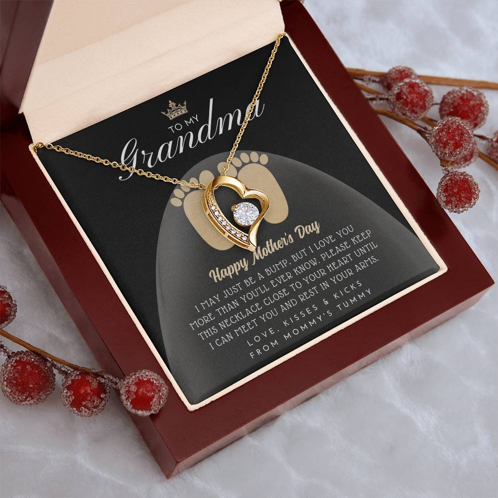 New Grandma Mothers Day Gift Mom To Grandma Necklace Pregnancy Announcement Grandparent First Time Grandma Gifts New Grandma Necklace Forever Love Necklace