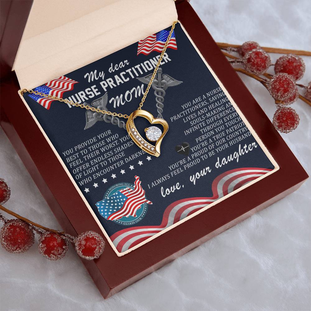 To My Beautiful Mom! Love Your Daughter. Forever Love Necklace