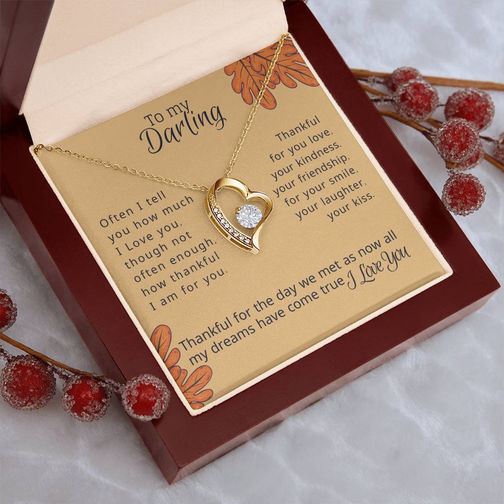 Thanksgiving Gift For Wife Sentimental Gift For Her Jewelry Forever Love Necklace