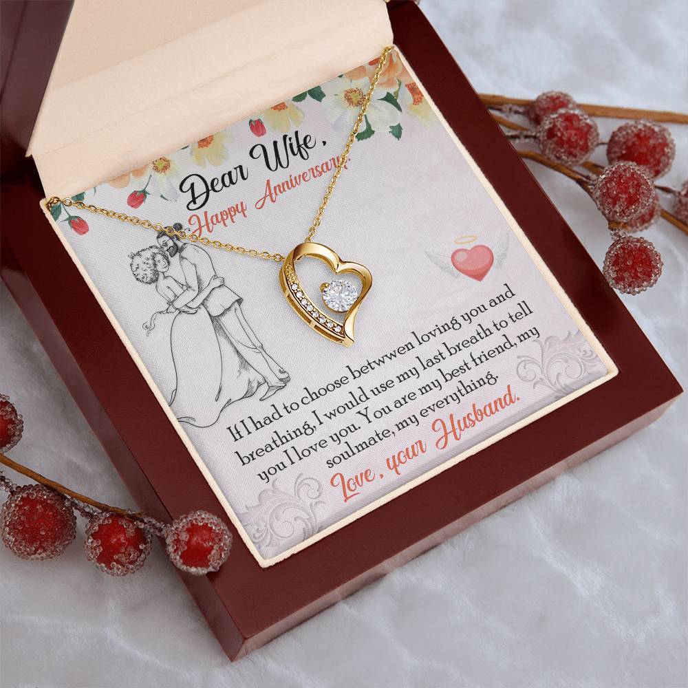 To My Dear Wife Gift Necklace Wife Necklace From Husband Anniversary Necklace For Wife Wife Birthday Gift To My Wife Necklace Forever Love Necklace