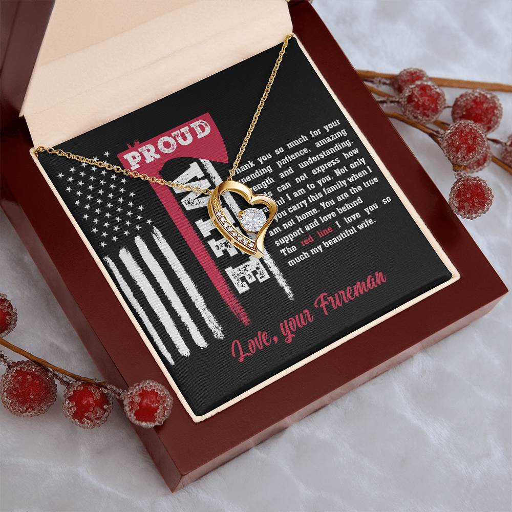 To My Beautiful Wife Redline Love Knot 1 Forever Love Necklace