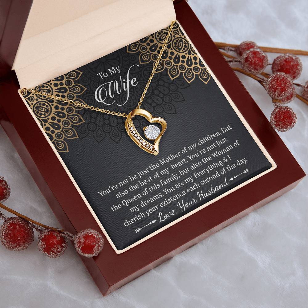 To My Wife - Mother Of My Children Forever Love Necklace