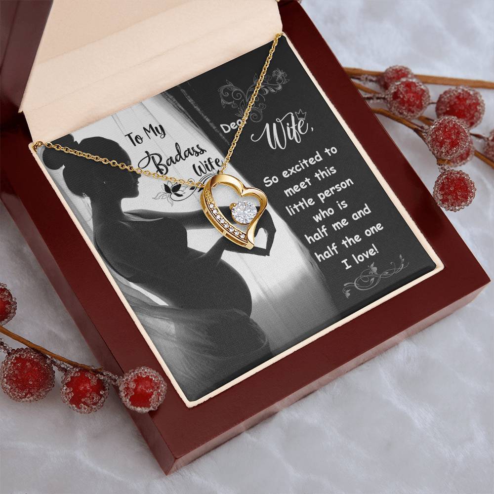 To My Badass Wife Forever Love Necklace