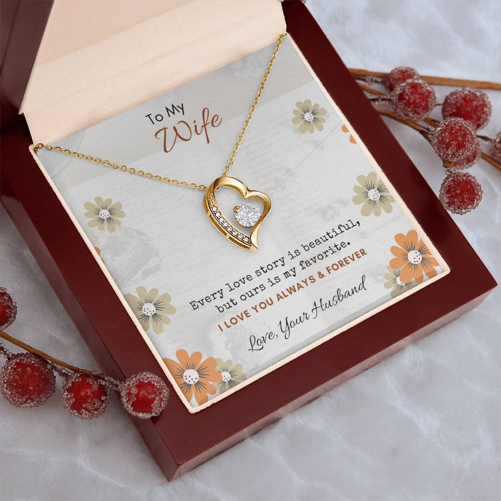 To My Wife Love Your Husband - Last Everything Necklace - To My Wife Necklace Anniversary Forever Love Necklace