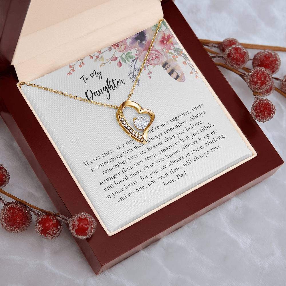 Daughter Necklace Rom Dad White Gold Pendant 1 Forever Love Necklace