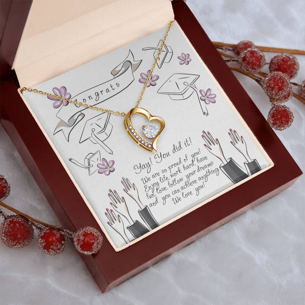Congrats Your Senior On Her Graduation 2022 With An Incredible Necklace With Motivation Congratulations I Am So Proud Of You Forever Love Necklace