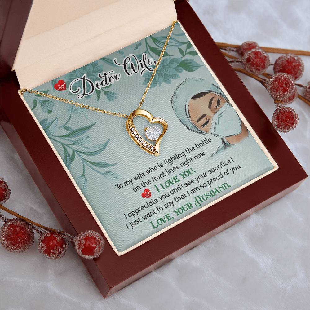 Dear Wife - I Appreciate You And I See Your Sacrifice - Forever Love Necklace Forever Love Necklace