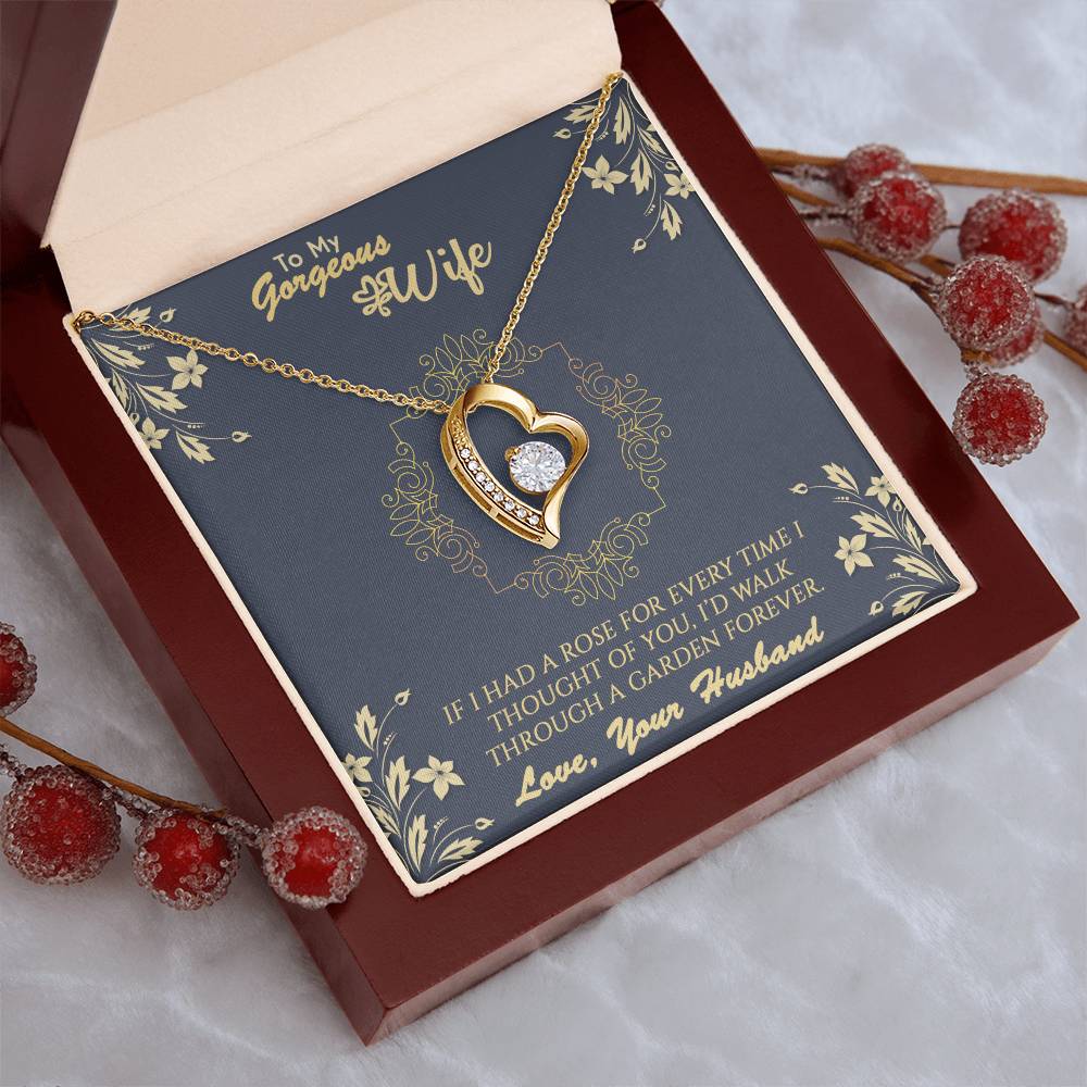 To My Wife Rose Garden Necklace 1 Forever Love Necklace