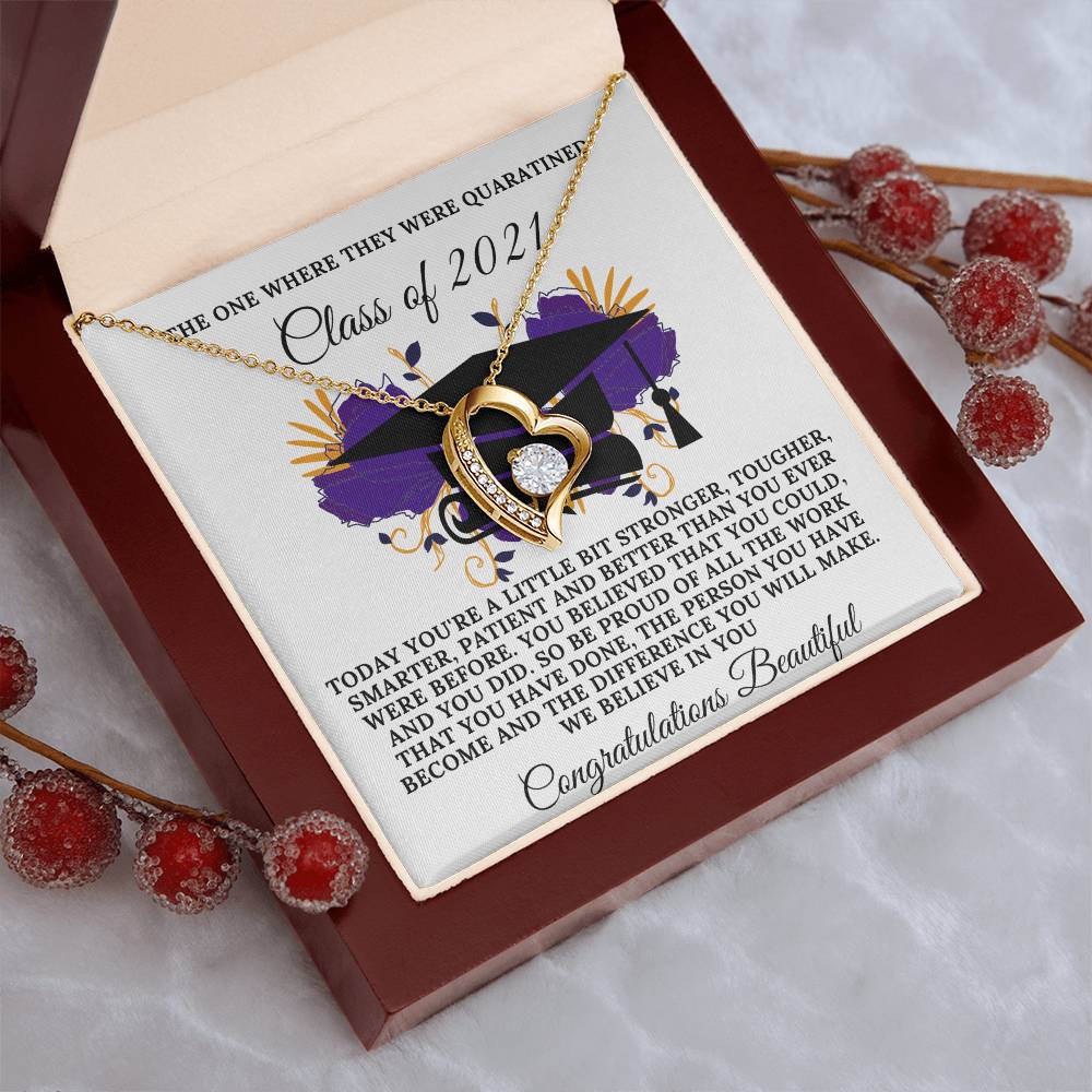Class Of 2021 Quarantine Edition Forever Love Necklace