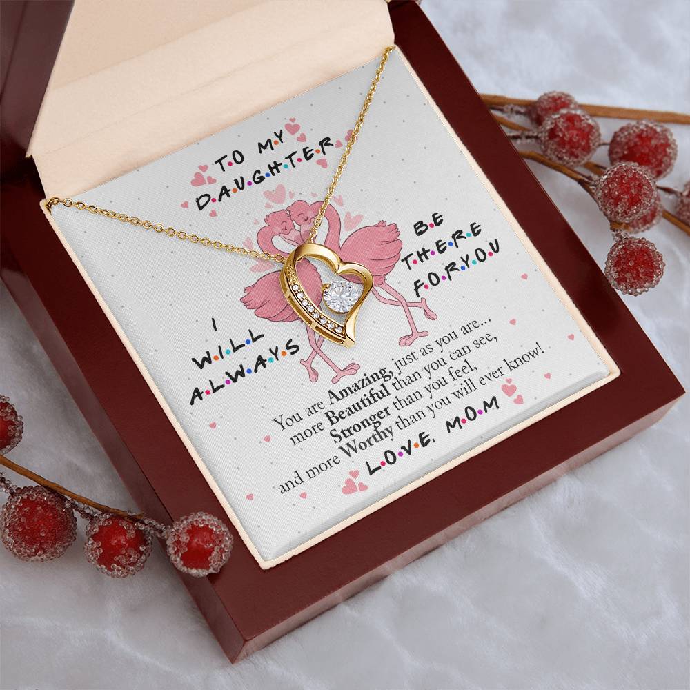 To My Daughter Flower Necklace Love Knot Pendant Cute Gift For You From Your  Gift For Daughter From Mom Daughter Mother Necklace Forever Love Necklace