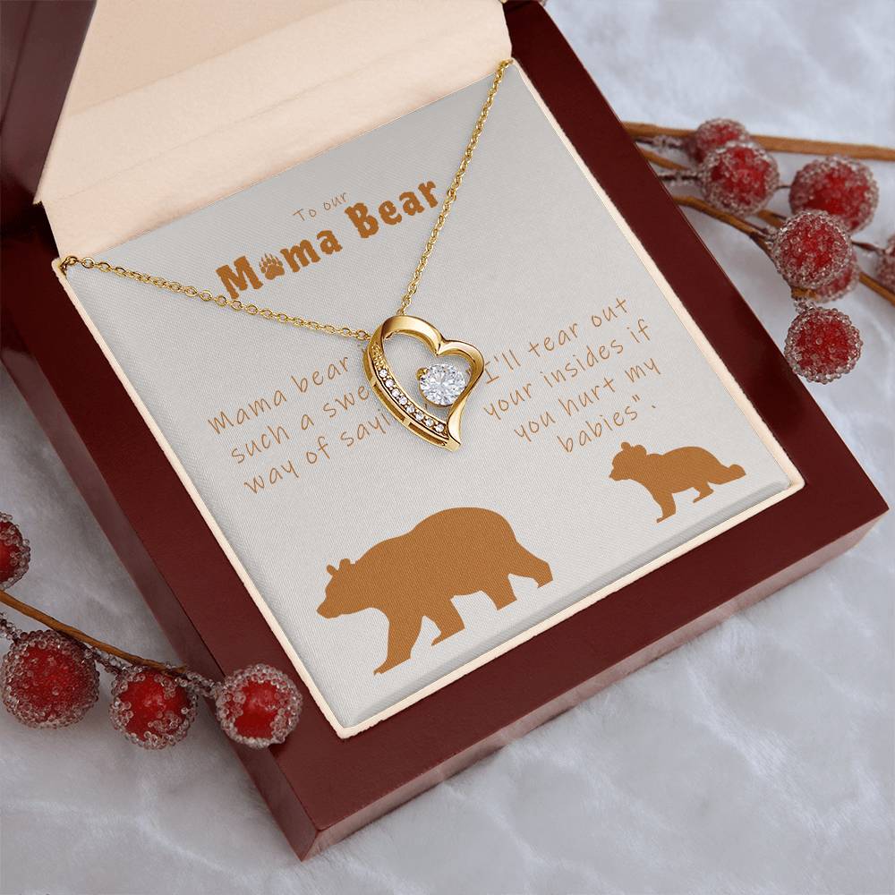 Mama Bear Forever Love Necklace With Message Card Forever Love Necklace
