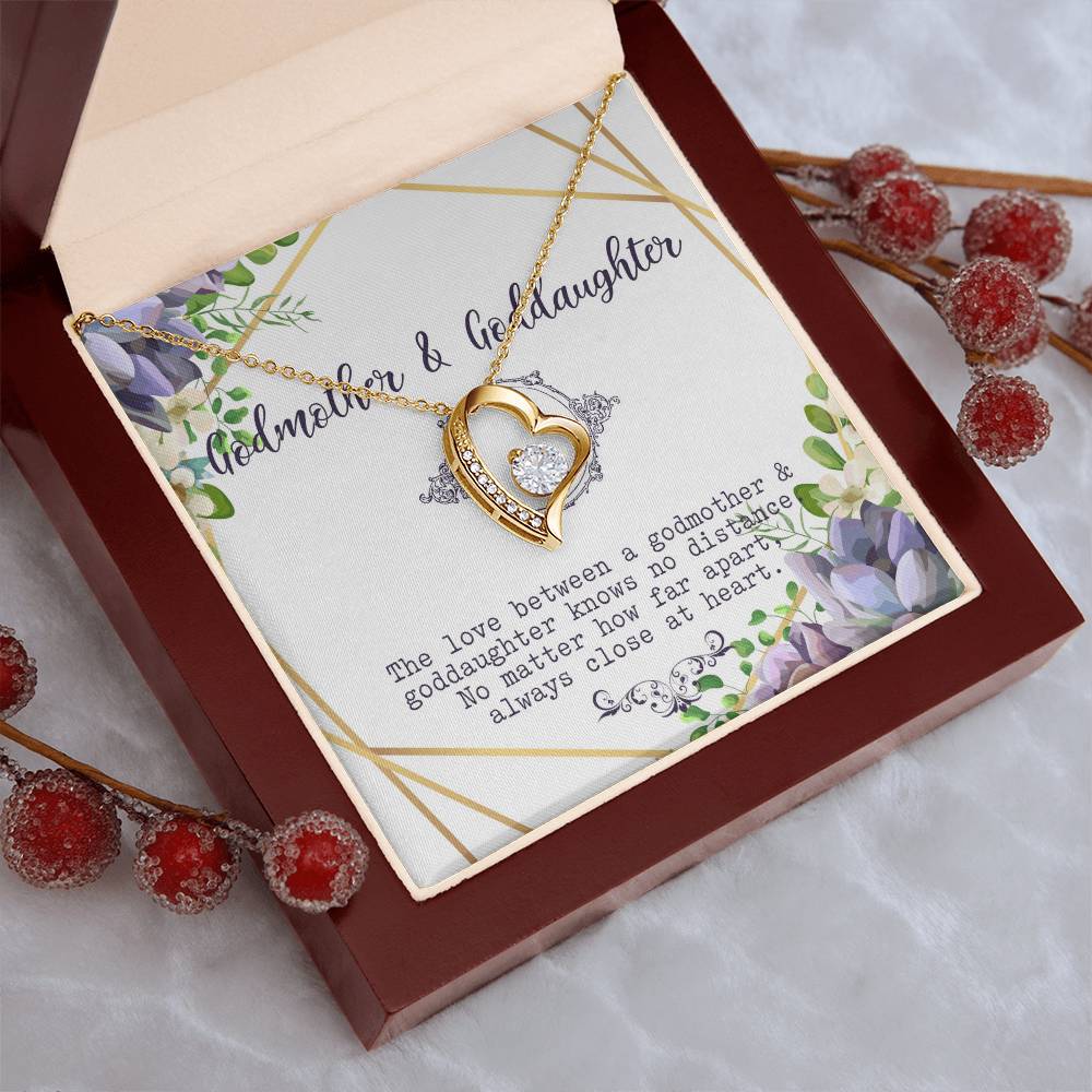 Godmother And Goddaughter Necklacegodmother & Goddaughter Gift Customize Godmother Necklace Forever Love Necklace Gift For Godmother Forever Love Necklace