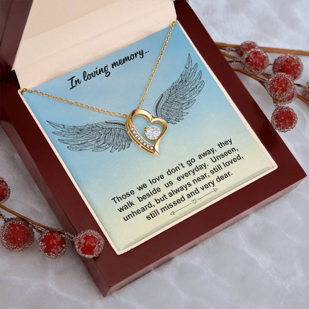 In Loving Memory - Thoes We Love Don't Go Away - Necklace Forever Love Necklace