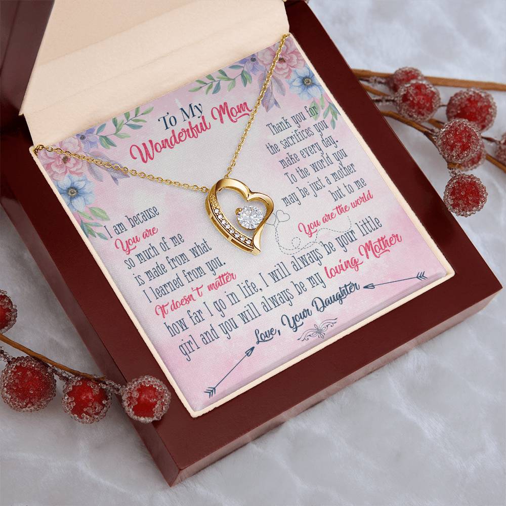 To My Mom Forever Love Necklace Mother Necklace Gift For Mother Xmas Christmas Customize Gift To My Mom 3 Forever Love Necklace