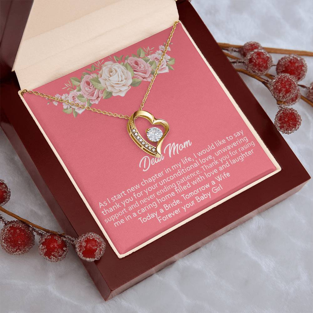 Mother Of The Bride Gift From Daughter Forever Love Necklace
