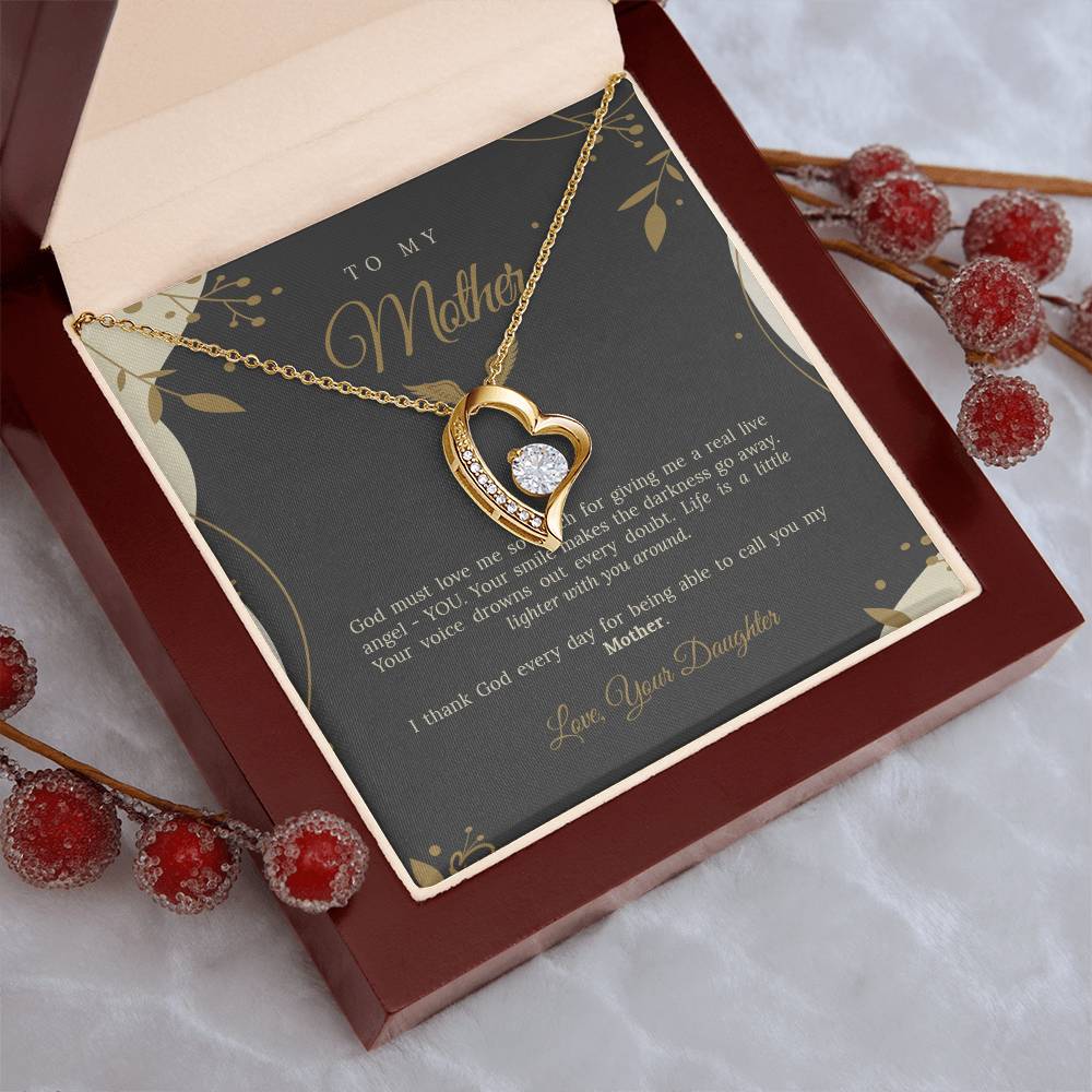 To My Angel Mother Forever Love Necklace