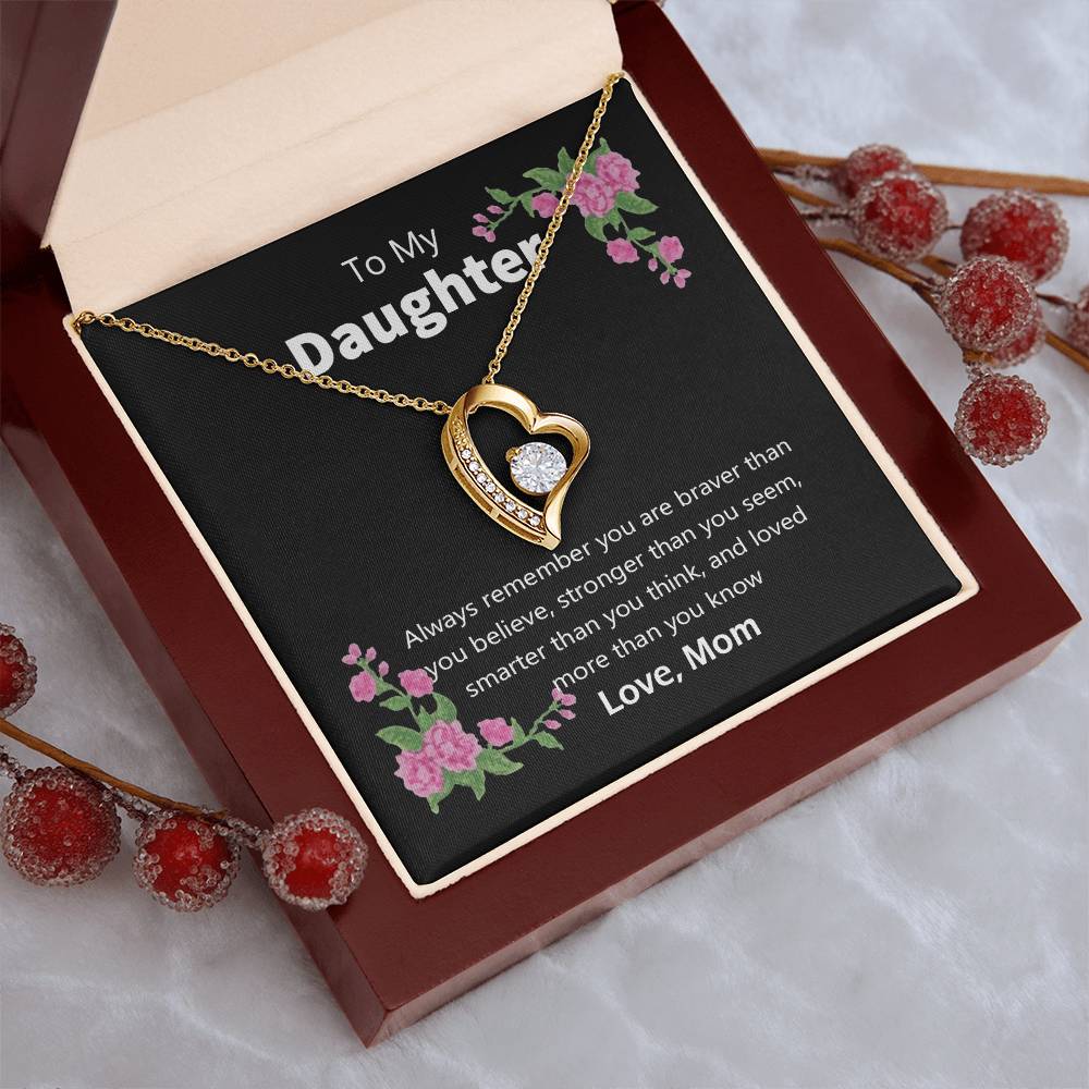 Mom To Daughter Forever Love Necklace