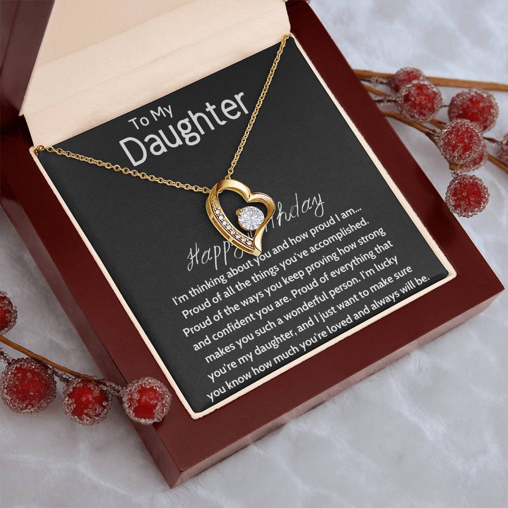 To My Daughter Beautiful Chapters Forever Love Necklace Daughter Necklace Gift For Daughter Xmas Christmas Daughter Gift From Mom 5 Forever Love Necklace