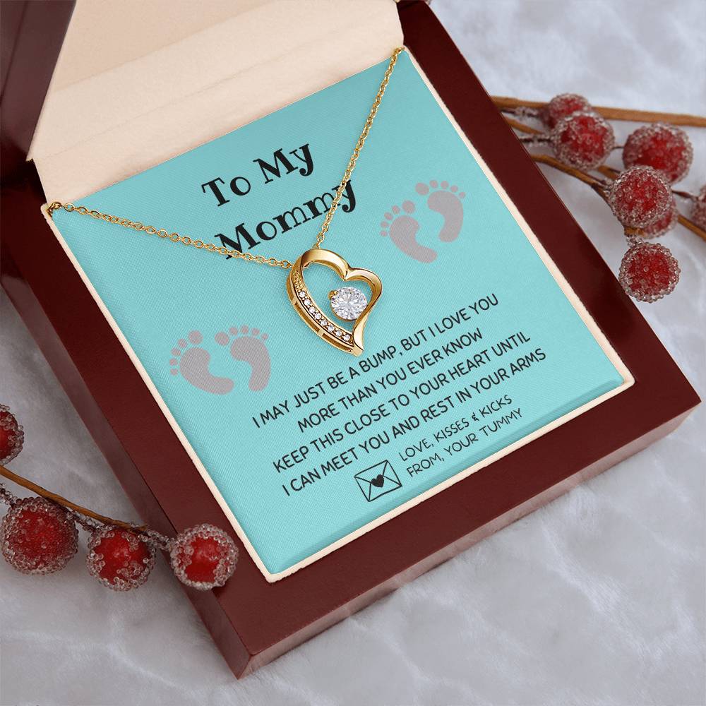 To My Mommy Blue Forever Heart 1 Forever Love Necklace
