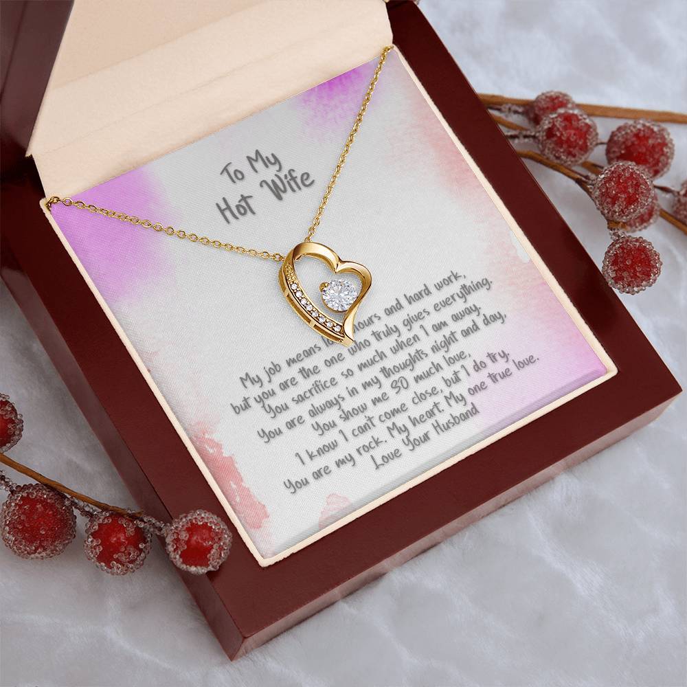 My Hot Wife You Show Me Love From Husband Heart Necklace Forever Love Necklace