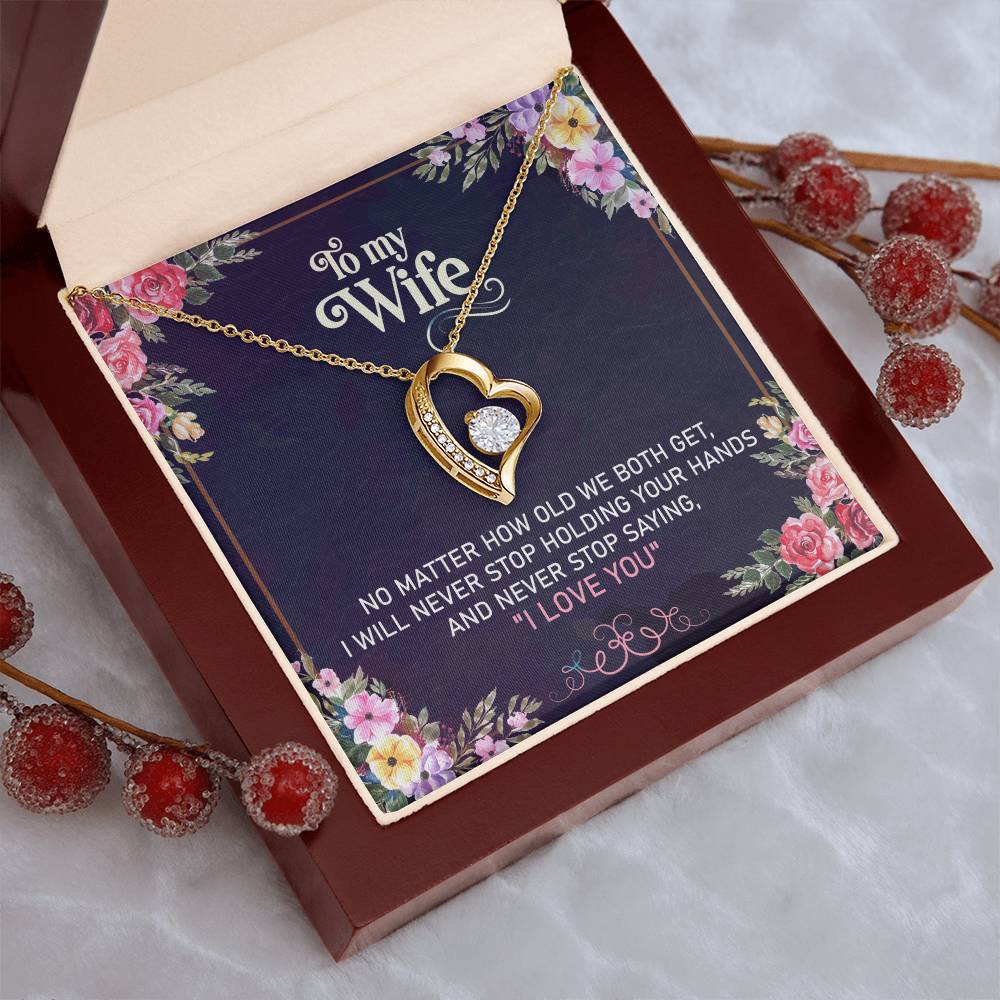 Gift For Wife Necklace With Message Card 1 Forever Love Necklace