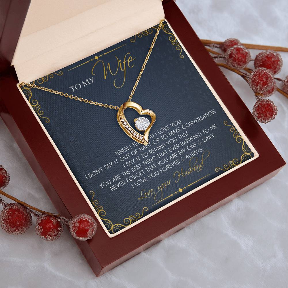 I Love You Forever & Always - Great Gift For Wife Forever Love Necklace