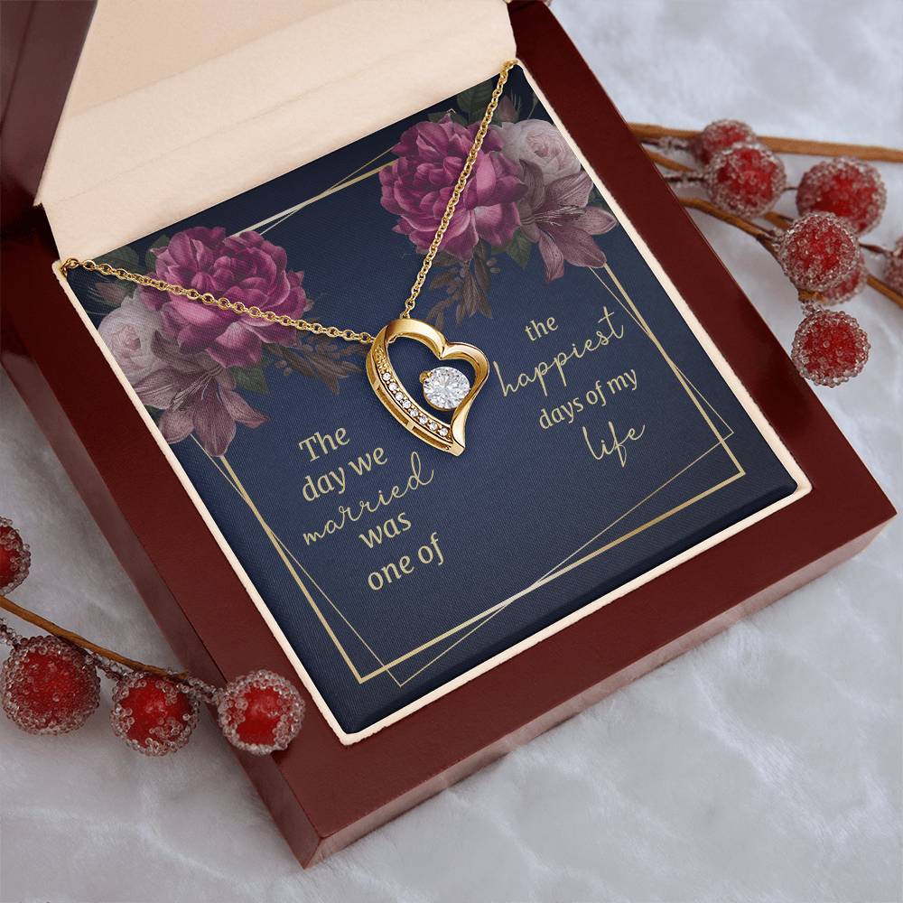 The Day We Married Gift For Wife Forever Love Necklace