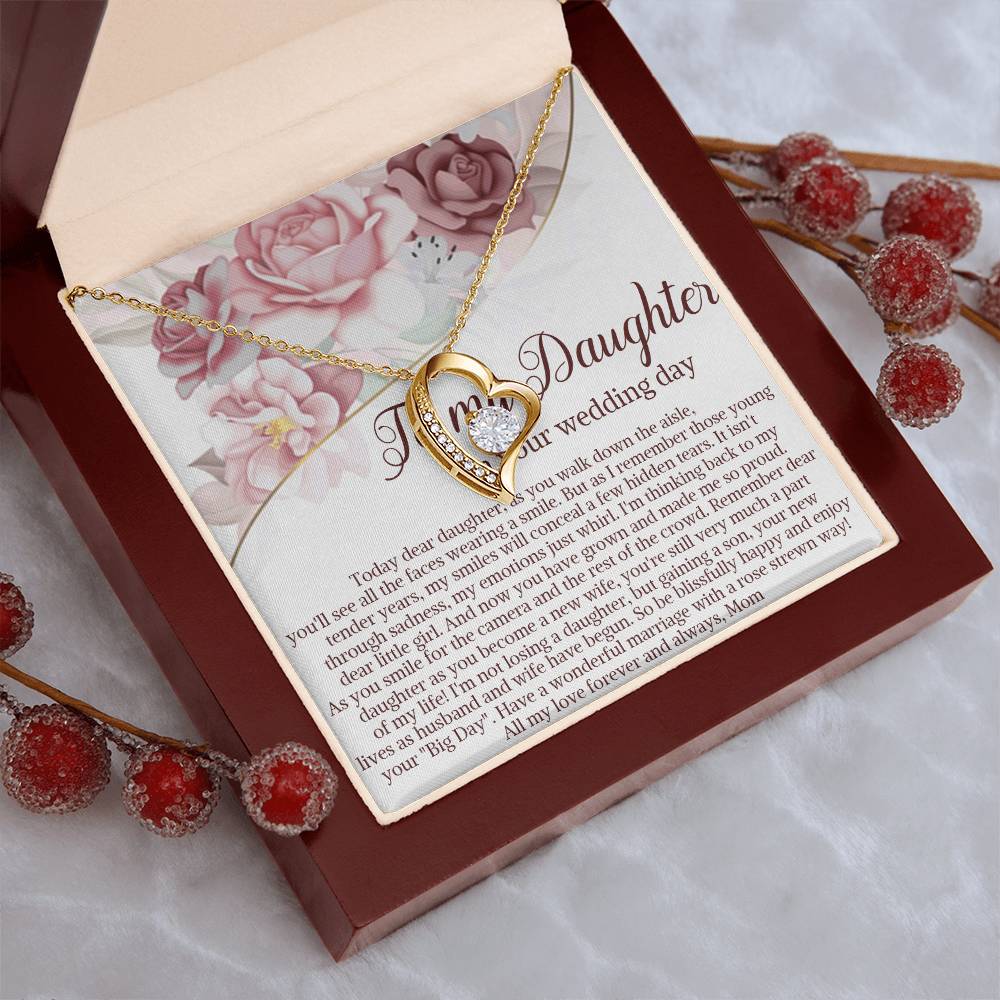 Daughter On Wedding Day Gift Daughter Wedding Gift From Mom And Dad Daughter Gift From Parents Daughterwedding Gift 1 Forever Love Necklace