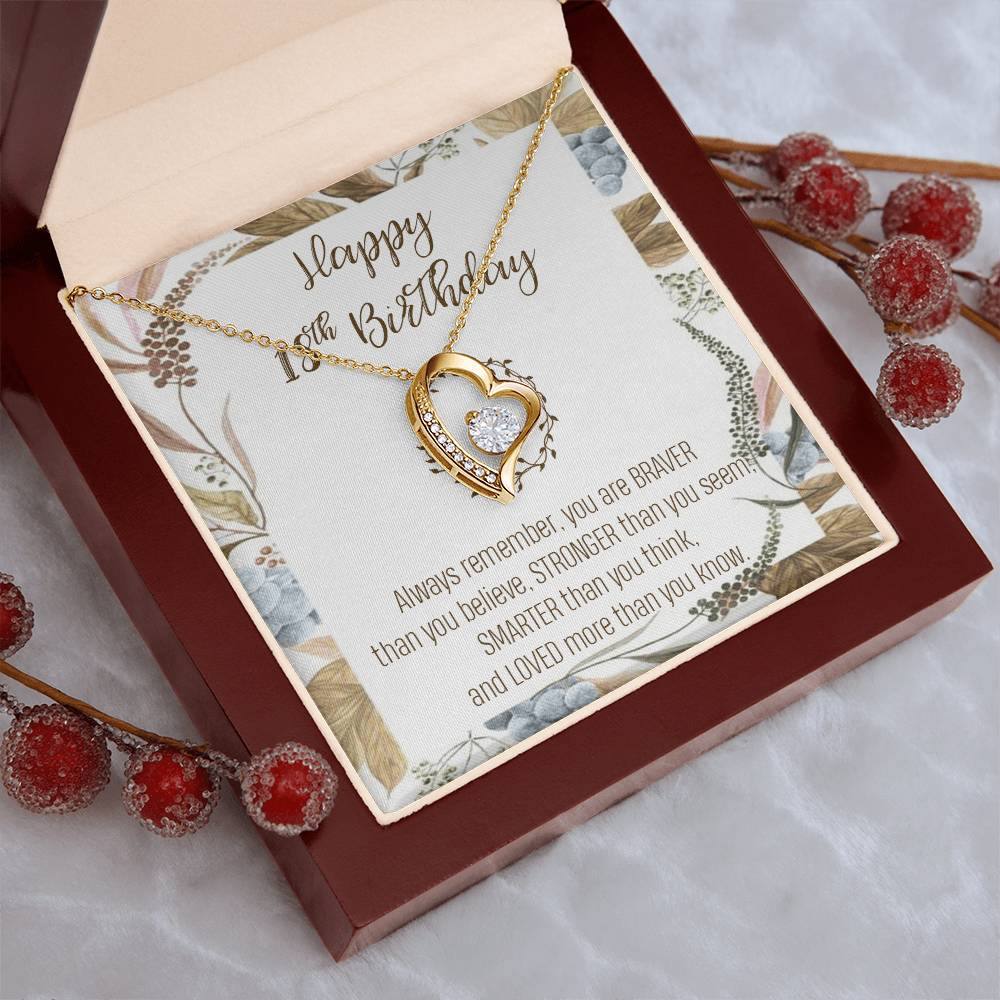 18Th Birthday Necklace Women September Birthday Necklace Customize Birthday Forever Love Necklace 18 Year Old Custom Birthday Necklace Forever Love Necklace