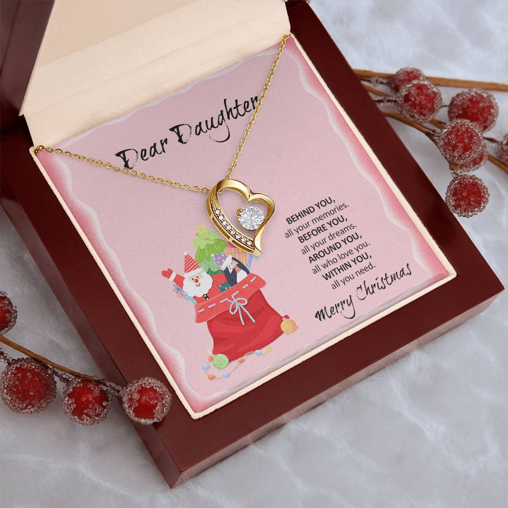 Heart Gift For Step Daughter Bonus Daughter Gift From Stepdad To Bonus Daughter Necklace Stepdaughter Birthday Adopted Child Christmas Forever Love Necklace