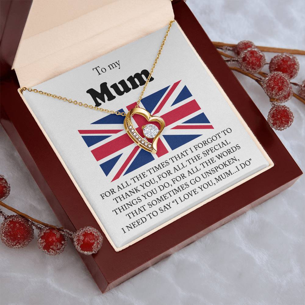 I Love You Mum I Do Forever Love Necklace