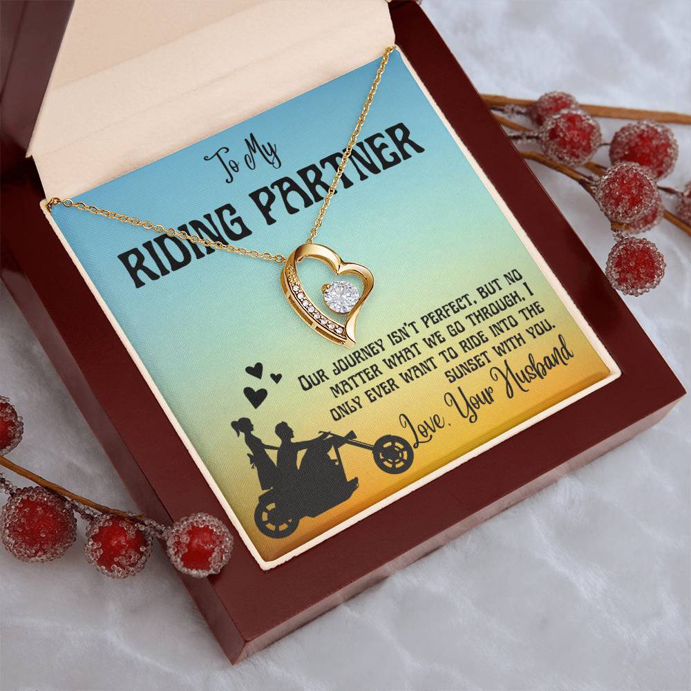 Riding Partner Valentine Necklace Gift To Wife Forever Love Necklace