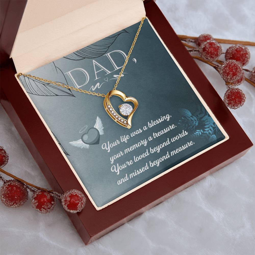 Dad - Your Life Was A Blessing - Necklace Forever Love Necklace