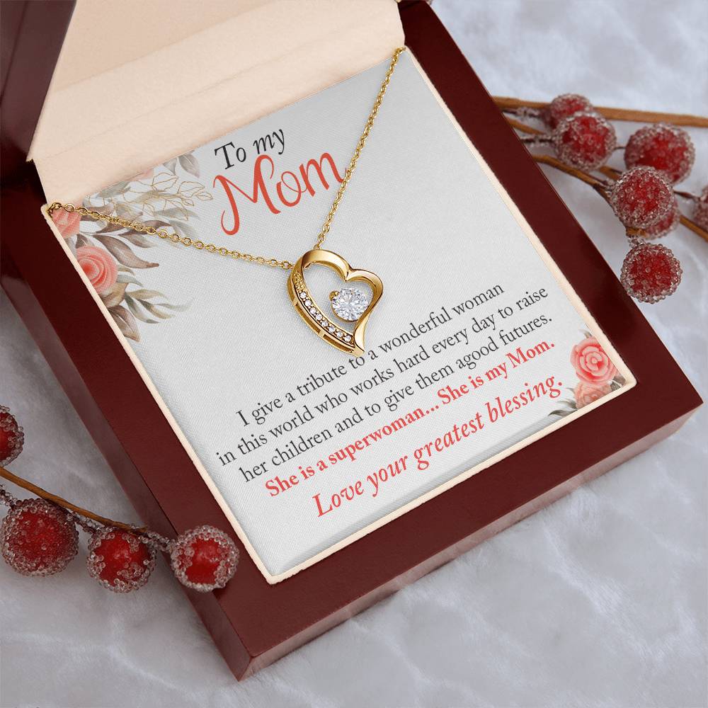 Customize Gift To My Mom Necklace Birthday Valentines Gift To My Mother Mom Necklace To My Mom Necklace To My Mom Mom Birthday Forever Love Necklace