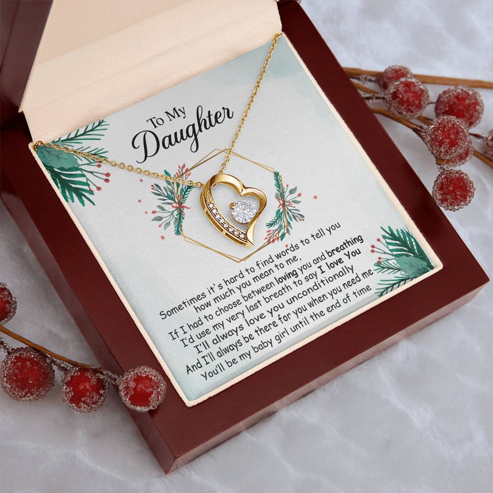 Mother To Daughter Necklace 'sometimes It's Hard To Find Words...' 1 Forever Love Necklace