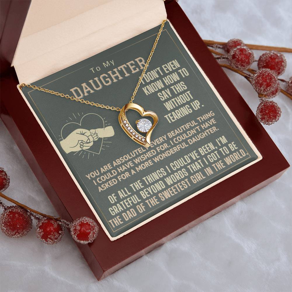 To My Daughter Gift Necklace Gift From Dad Dad To Daughter Gift Birthday Gift For Daughter From Dad Forever Love Necklace