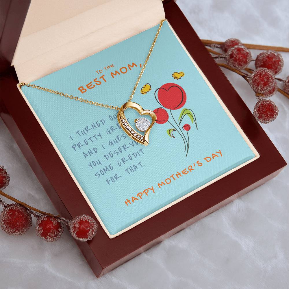 Gift For Mom Forever Love Necklace With Message Card Forever Love Necklace