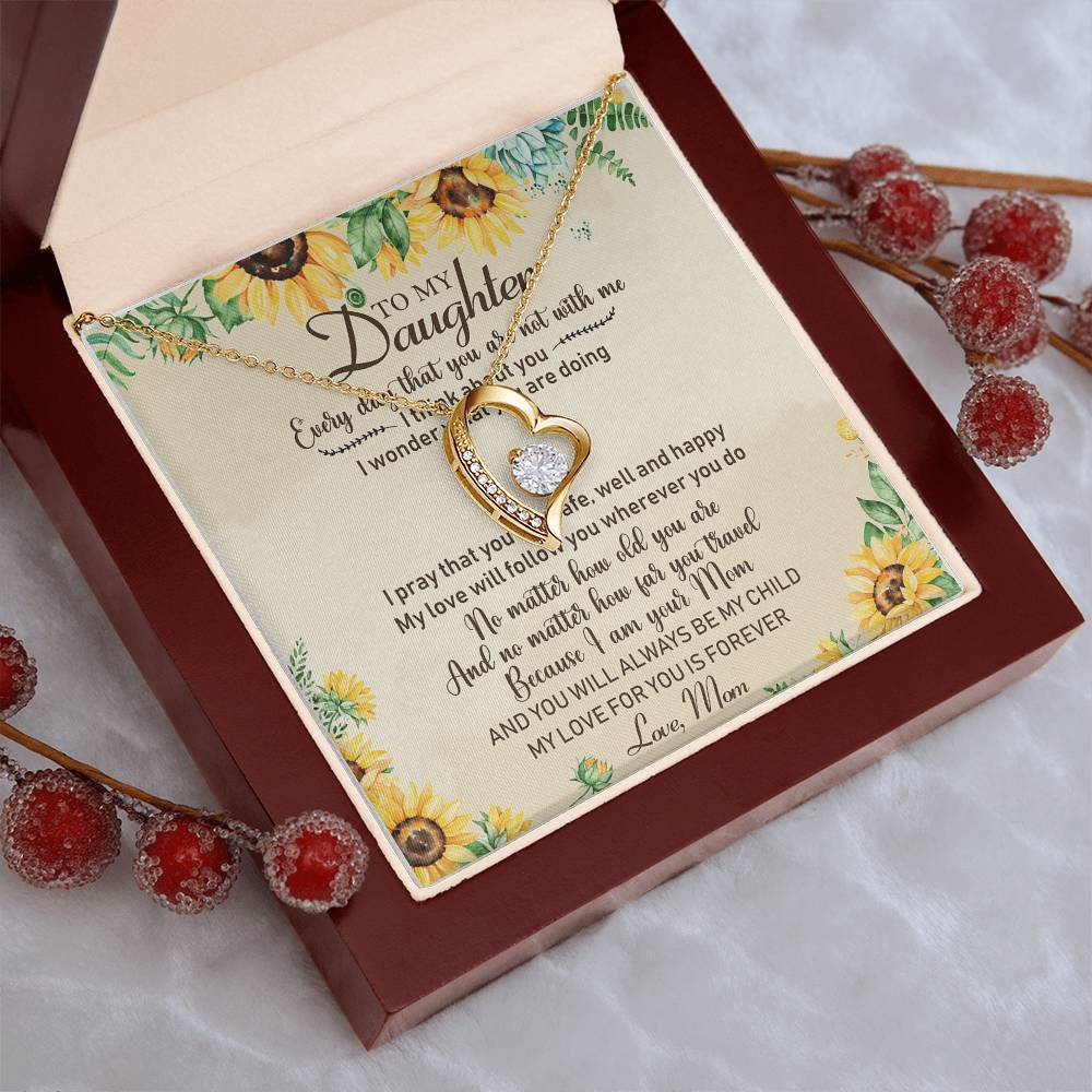 To My Daughter Necklace Gift Daughter Birthday Gift From Mom Christmas Gift Gift For Daughter From Mom Anniversary Lovingly Mom Grown Up Daughter Forever Love Necklace