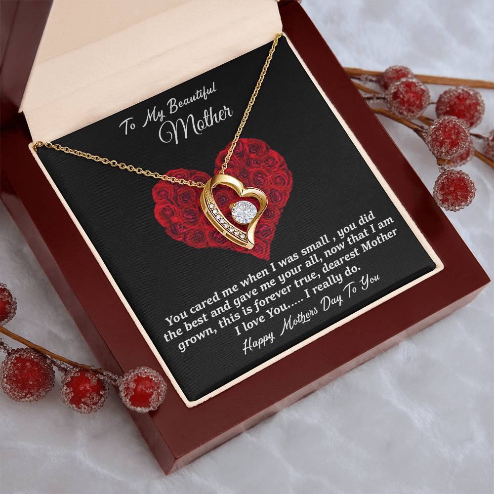 To My Beautiful Mother Forever Love Necklace