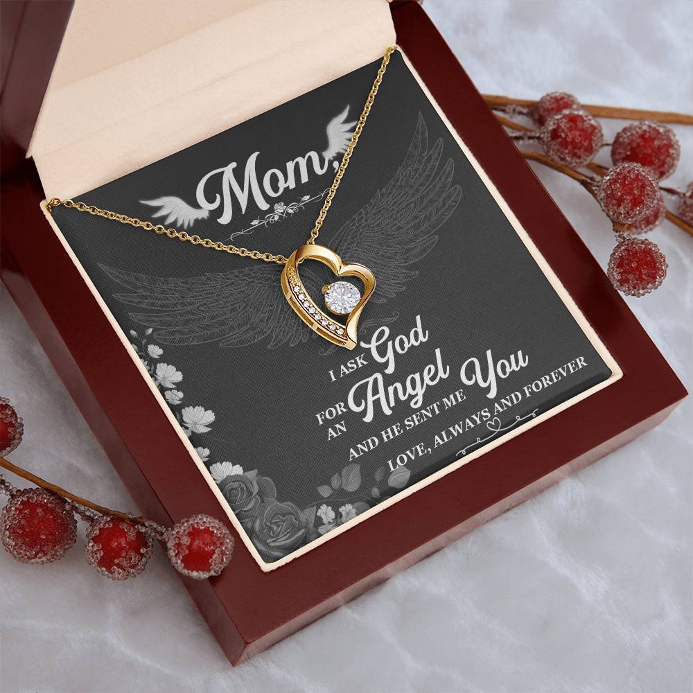I Asked God For An Angel And He Sent Me You Forever Love Necklace
