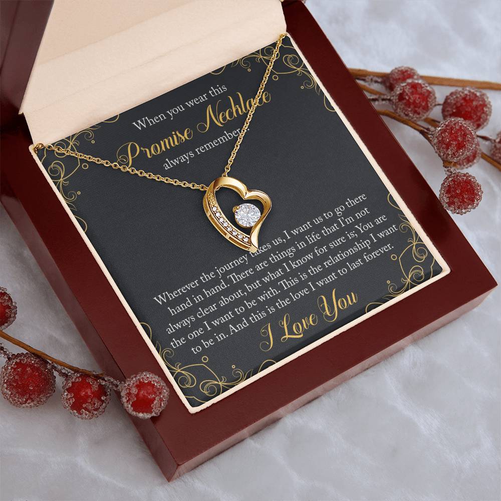 Promise Necklace For Her Valentines Day Gift For Her To My Girlfriend Necklace Birthday Gift For Her Forever Love Necklace