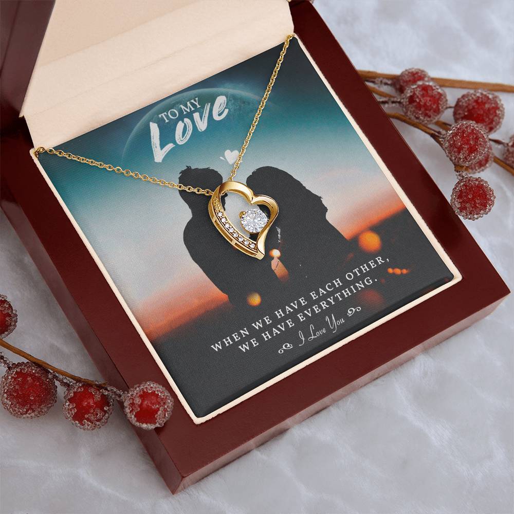 To My Love. Amazing Necklace For Her. Any Occasion Or Just Because. Heart Pendant. Forever Love Necklace