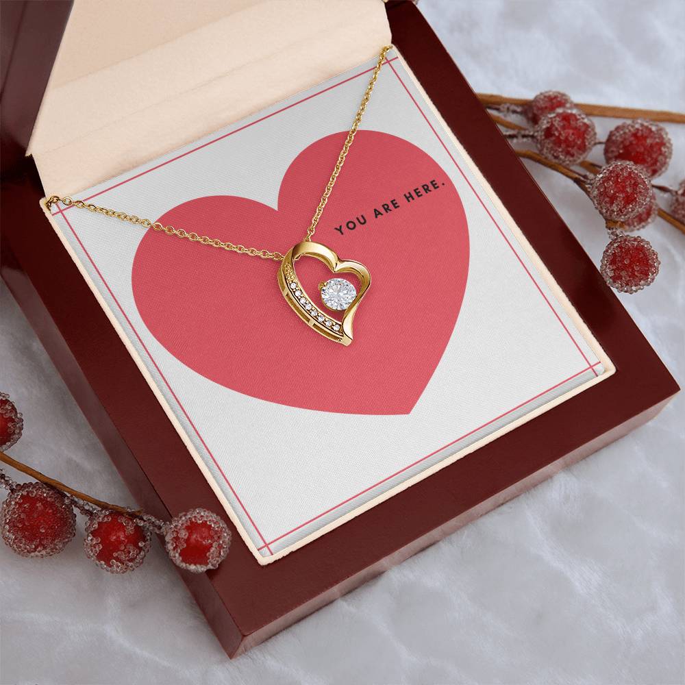 To My Wife You're In My Heart - Forever Love Necklace Forever Love Necklace