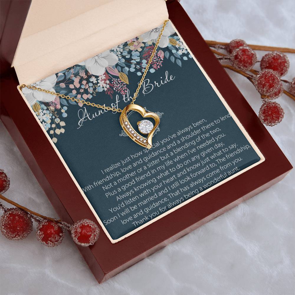 Aunt Of Bride Gift Aunt Of The Bride Necklace Aunt Forever Love Necklace Wedding Gift Auntie Gift For Your Wedding Wedding Gift For Forever Love Necklace