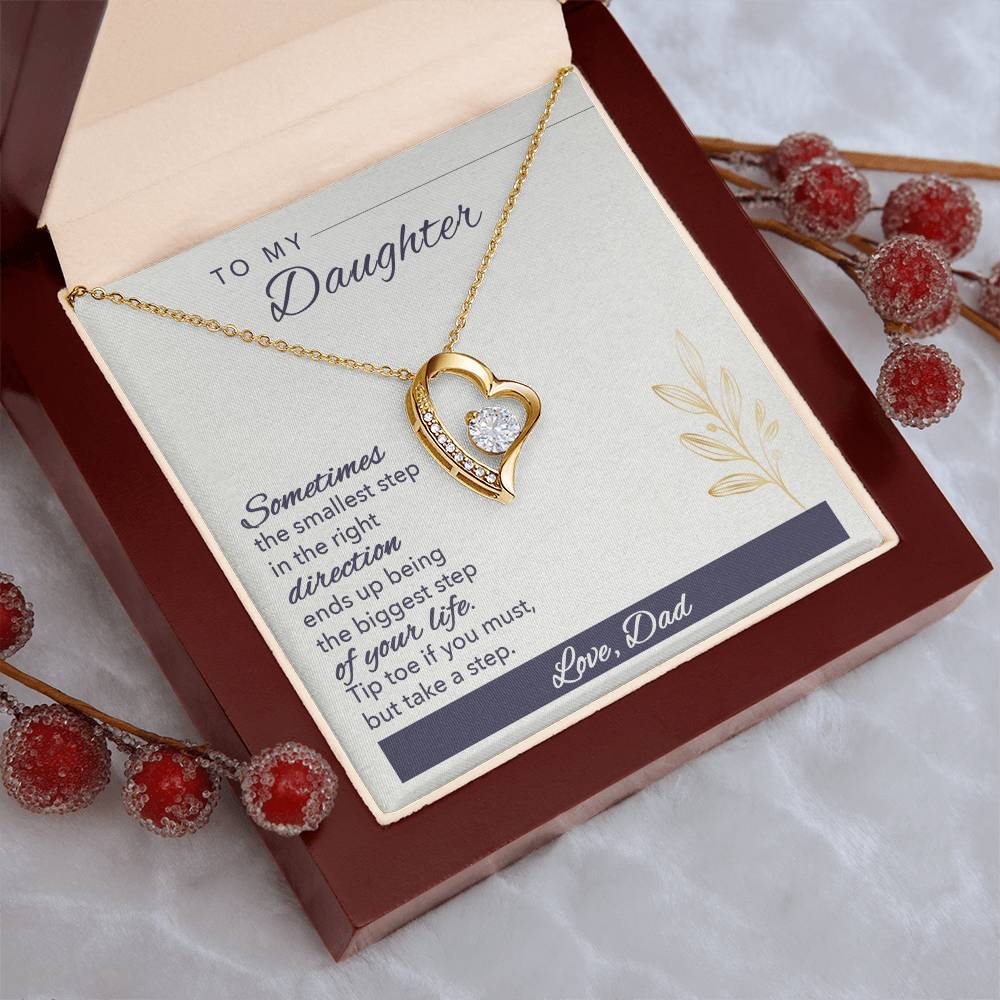 To My Daughter Love Your Dad A Prayer For My Daughter Father To Daughter Birthday Gift Forever Love Necklace