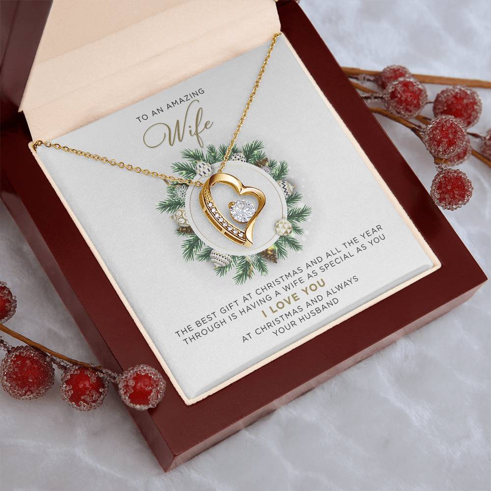 To An Amazing Wife – Love You At Christmas And Always – 1 Forever Love Necklace