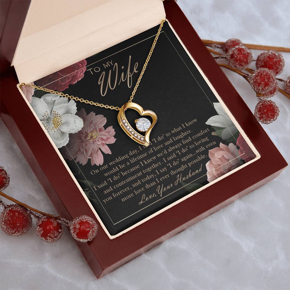 To My Wife Necklace Last Minute Birthday Gift Deep Love Messages For Wife Romantic Wife Gift Husband To Wife Necklace For My Wife Forever Love Necklace